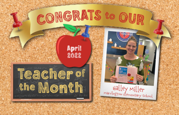 Congrats & Thanks to Halley Miller of Marrington Elementary School!
