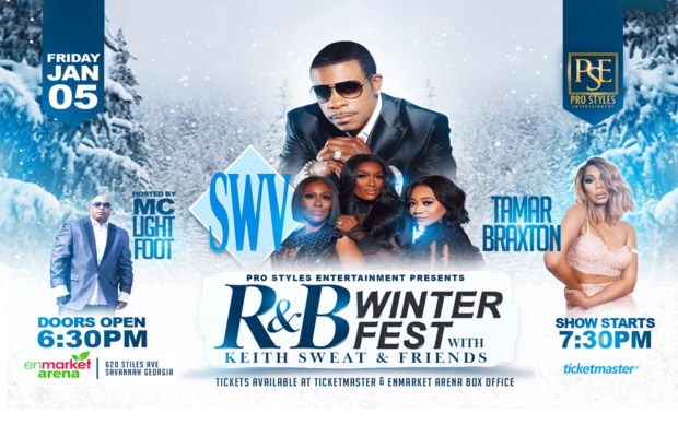 Tickets on Sale Now for Keith Sweat, Tamar Braxton, SWV & MC Lightfoot