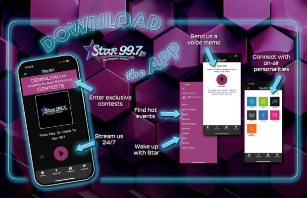 Download the Star 99.7 App to Interact with Us! Download the Star 99.7 App to Interact with Us!