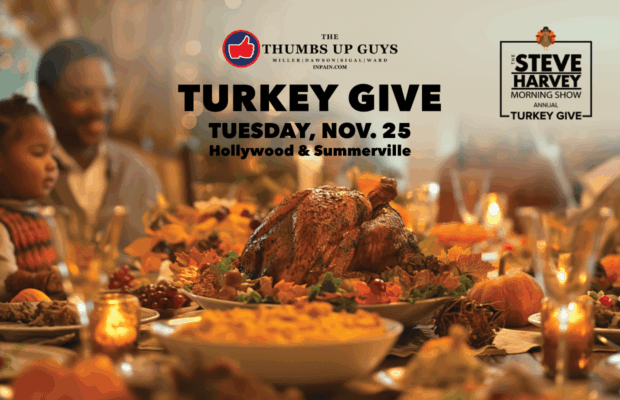 11/25: Steve Harvey Morning Show Turkey Give – Hollywood & Summerville 11/25: Steve Harvey Morning Show Turkey Give – Hollywood & Summerville